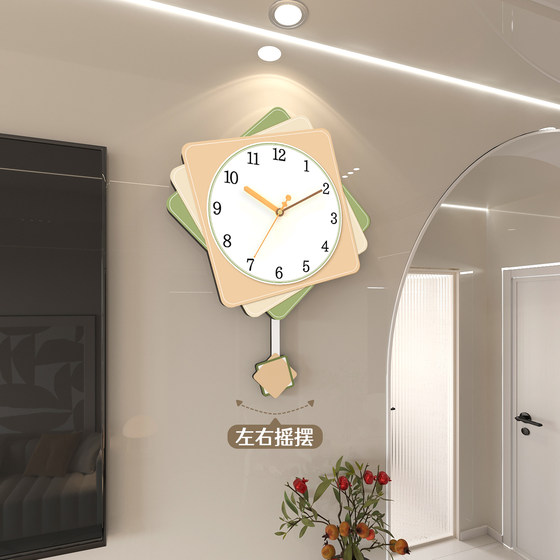 Cream style clock wall clock home perpetual calendar quartz clock