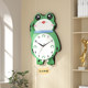Internet celebrity frog home clock mute without punching holes