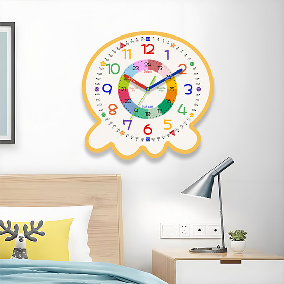 New early childhood education wall clock learning clock for living room and home use