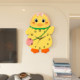 Cute little yellow duck wall clock silent swing clock