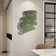 Decorative Painting Creative Lighted Wall Clock Silent No Punching