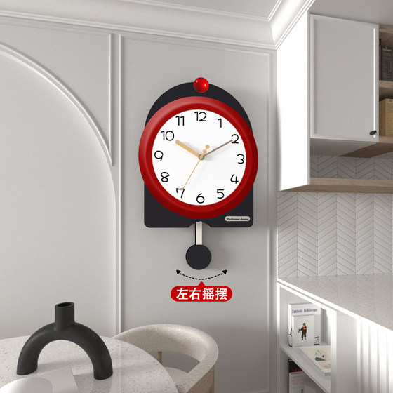 High-end silent wall clock for living room and home without punching