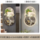Decorative painting with clock and clock, perpetual calendar wall clock without punching