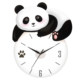 Panda Perpetual Calendar Decorative Silent Wall Clock No Punching