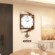 Artistic Quartz Clock Silent Wall Clock No-Punch Wall Watch