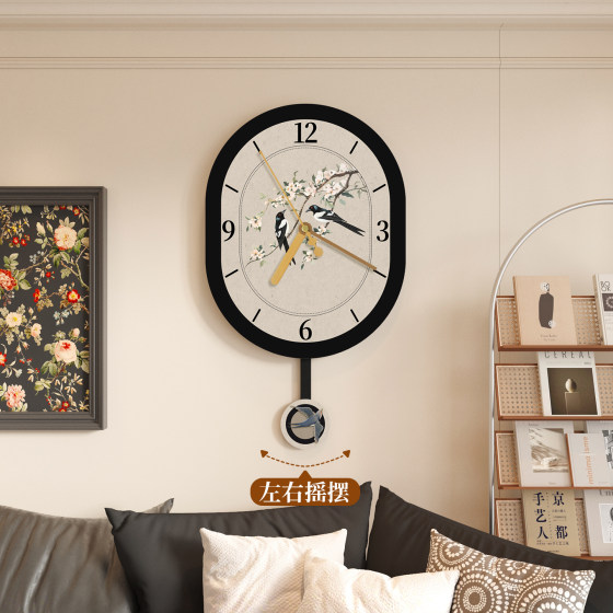 Creative clock wall clock living room home clock free of punching