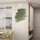 Decorative Painting Creative Lighted Wall Clock Silent No Punching