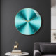 Decorative painting wall clock arched glass radio wave automatic time setting