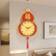New Chinese style silent clock without punching wall clock quartz clock