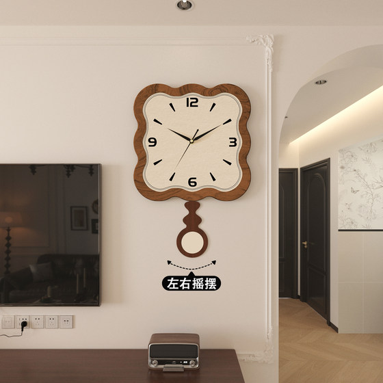 Medieval style clock, living room wall clock, household punch-free