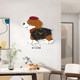 Cute dog swing clock home wall clock without punching