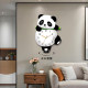 Cute Panda Feet Swinging Decorative Clock Silent Wall Clock