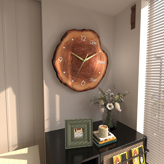 Annual ring clock wall clock living room home punch-free clock
