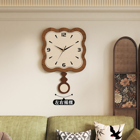 Medieval style clock, living room wall clock, household punch-free