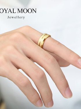 赤月戒指男小众设计欧美钨金食指