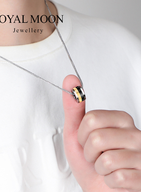 ins轻奢小众颈链欧美可转动吊坠