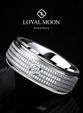 莫桑石钻戒戒指男女轻奢单身食指