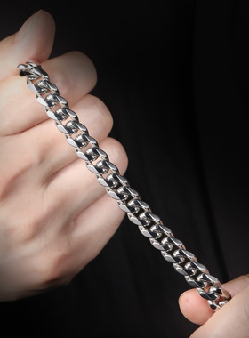 赤月男钛钢嘻哈潮流手链