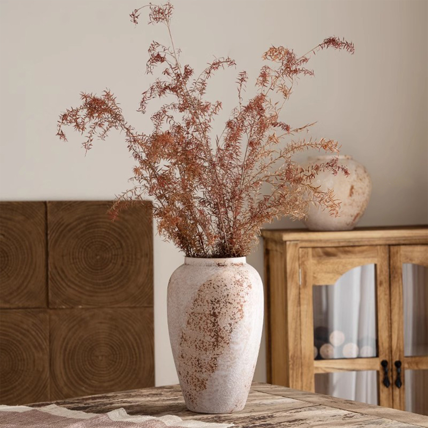 陶瓷花瓶侘寂风法式复古高级感餐桌装饰摆件陶瓷插花花瓶饰品摆件,淘宝优惠券,粉丝福利购,淘宝优惠卷