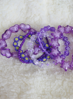 多巴胺彩色糖果星星手链原宿风