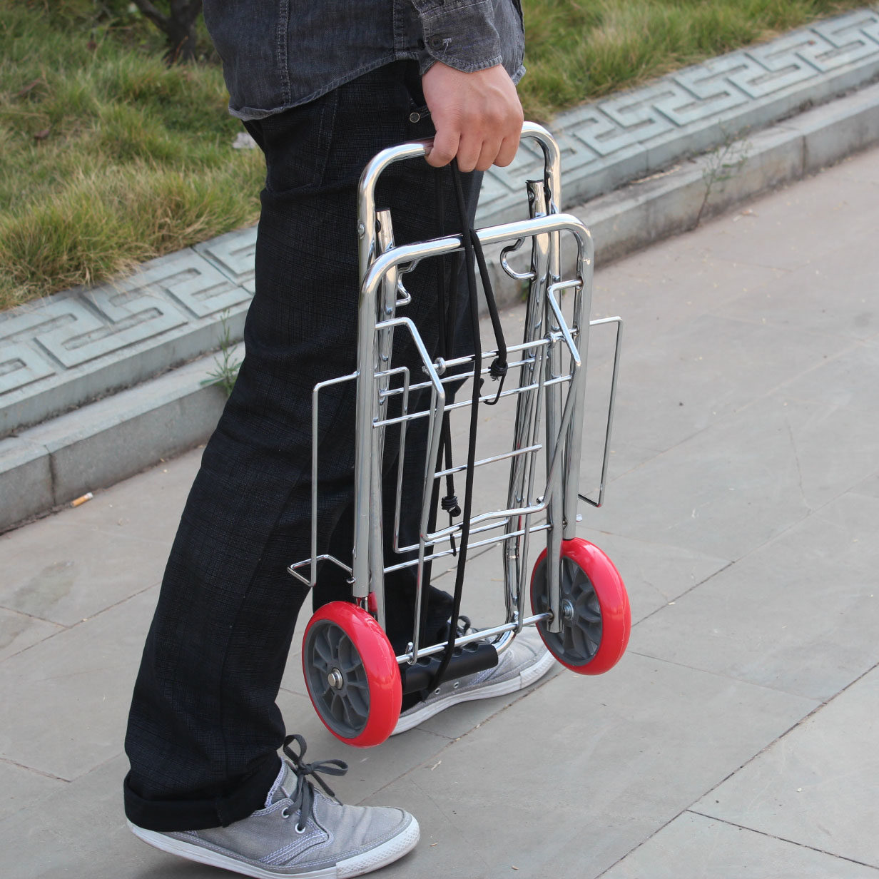 尼珈大号可折叠小拉车手拖车行李车购物车买菜车拉杆车便携轻便拉