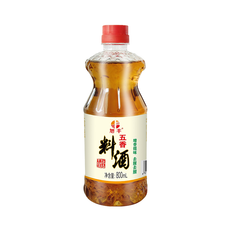 【3瓶装】旭丰五香料酒炒菜去腥解腻家庭黄酒调味料800ml*3瓶 - 图2