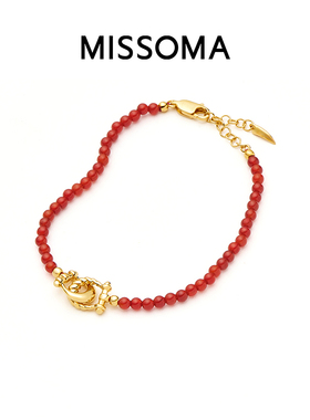 Missoma马蹄铁红玛瑙串珠手链