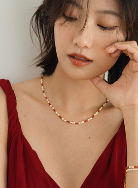 【组合】Savi x Missoma绮运联名系列绮运珠红白拼色手链项链套组