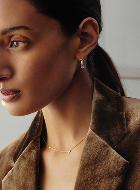 Missoma鎏心扣爱心迷你吊坠项链简约轻奢气质叠戴锁骨链小众配饰