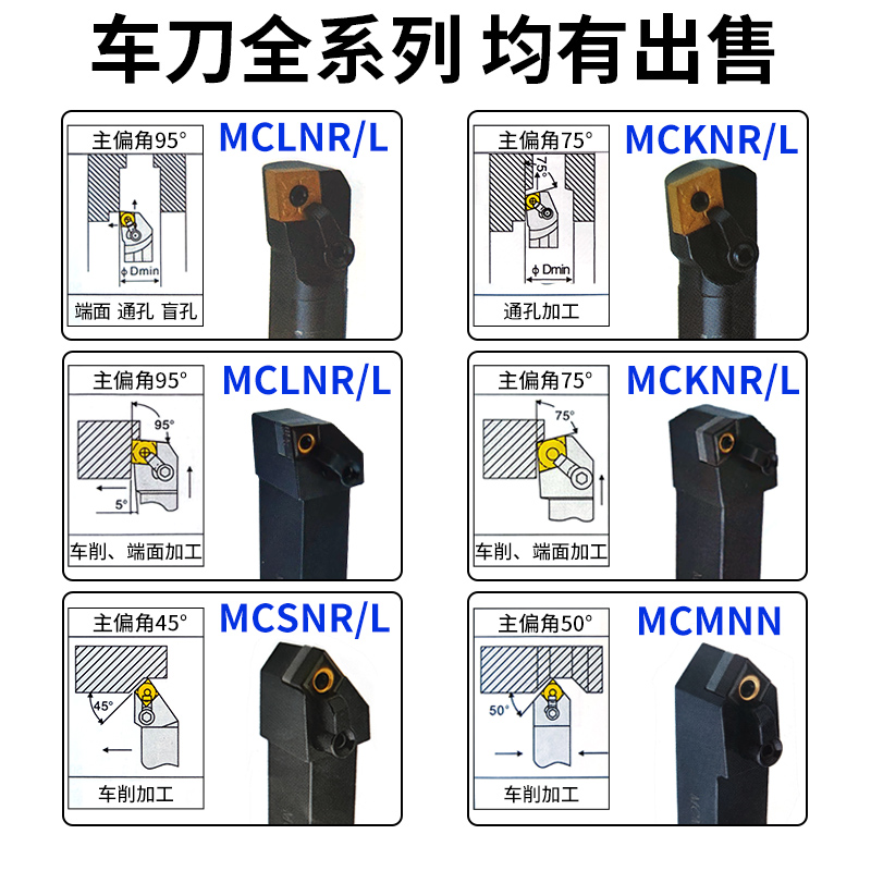 楚傲数控刀杆外圆车刀91度菱形复合式车刀杆MCGNR2525M16车床刀具