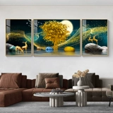 5D Diamond Painting 2023 Full Diamond New Sanlian Fatched Deer Living Room Crystal Point Cross Stick Cross Stroke