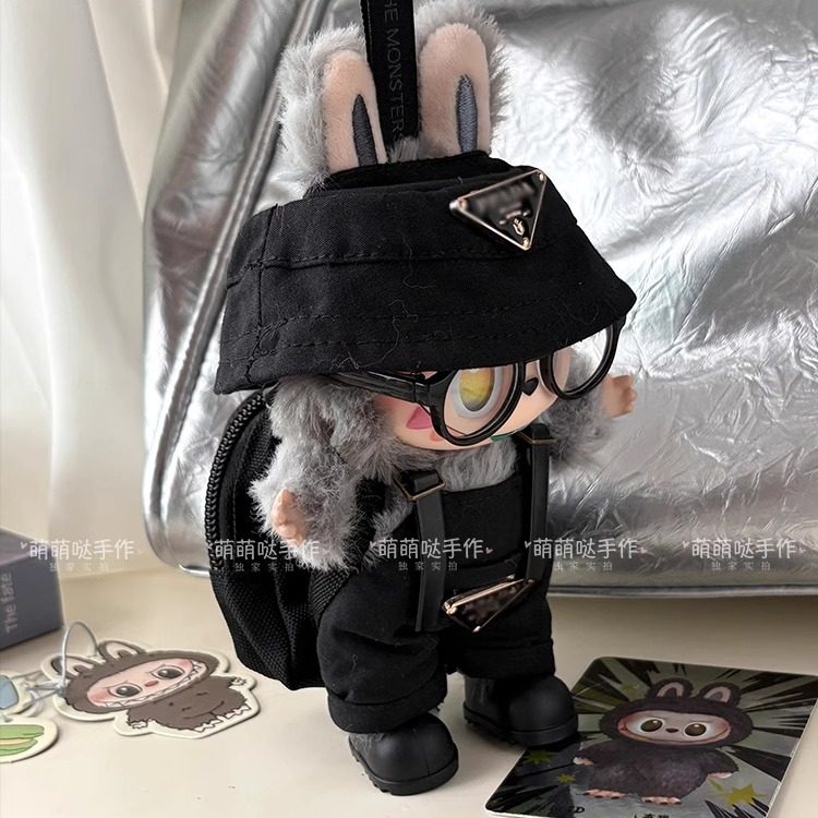 3.0前方高能拉布布娃衣套装平静绿色搪胶labubu潮牌背带裤本我衣,淘宝优惠券,粉丝福利购,淘宝优惠卷