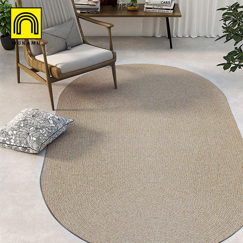 手工羊毛客厅地毯卧室茶几垫纯色简约轻奢沙发可坐可卧地毯可定制 - 图1