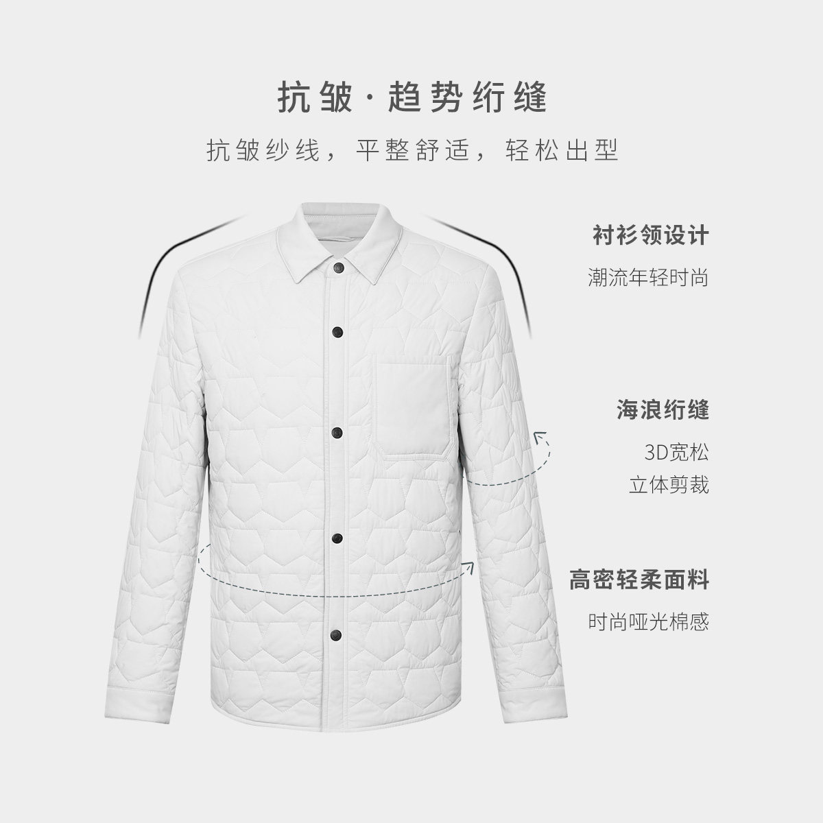 【官方正品】迪柯尼轻奢挺括显瘦正肩通勤蓄热棉服翻领衬衫夹克男,淘宝优惠券,粉丝福利购,淘宝优惠卷