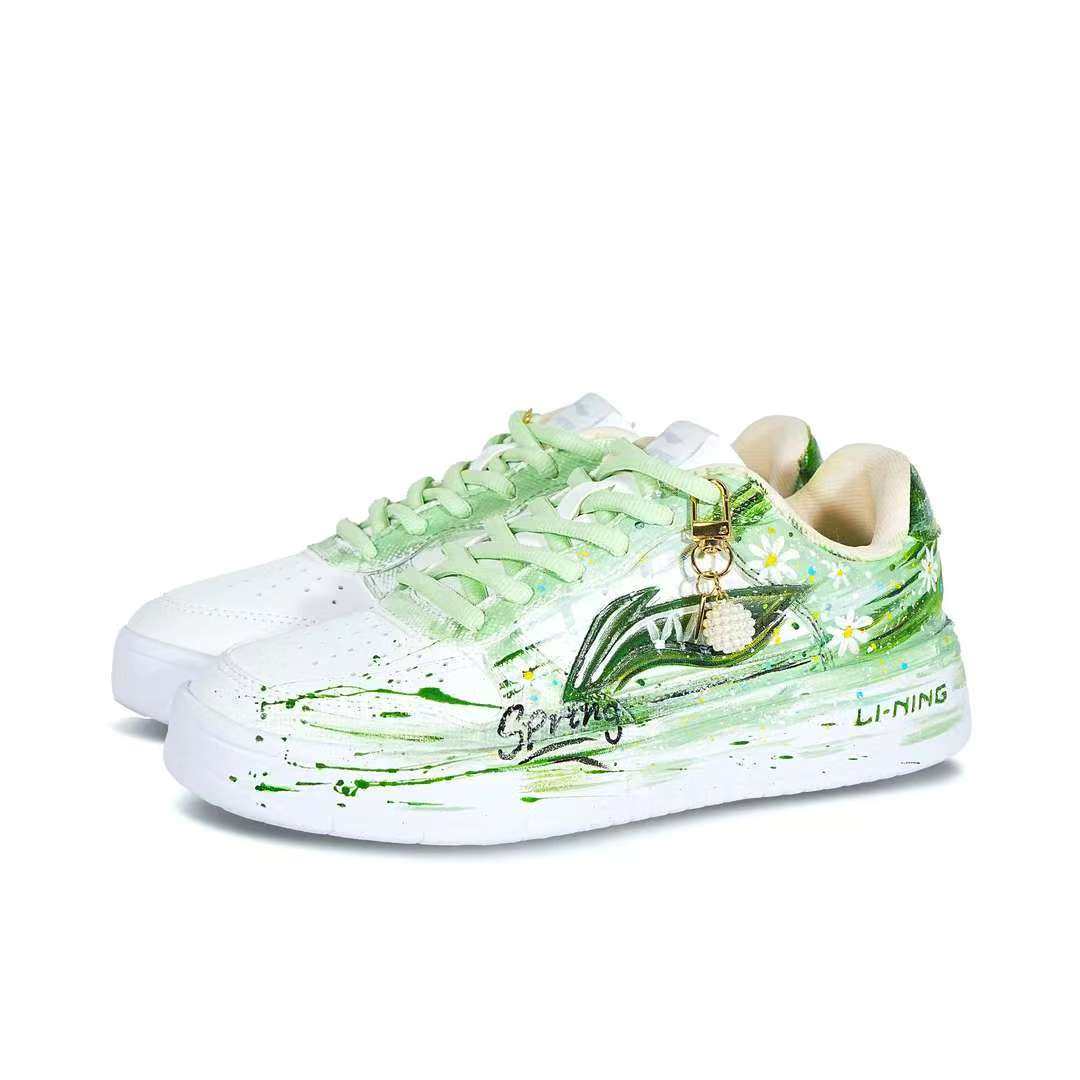 【定制球鞋】LiNing李宁 浮舟  绿影春韵  AGCS419-1,淘宝优惠券,粉丝福利购,淘宝优惠卷