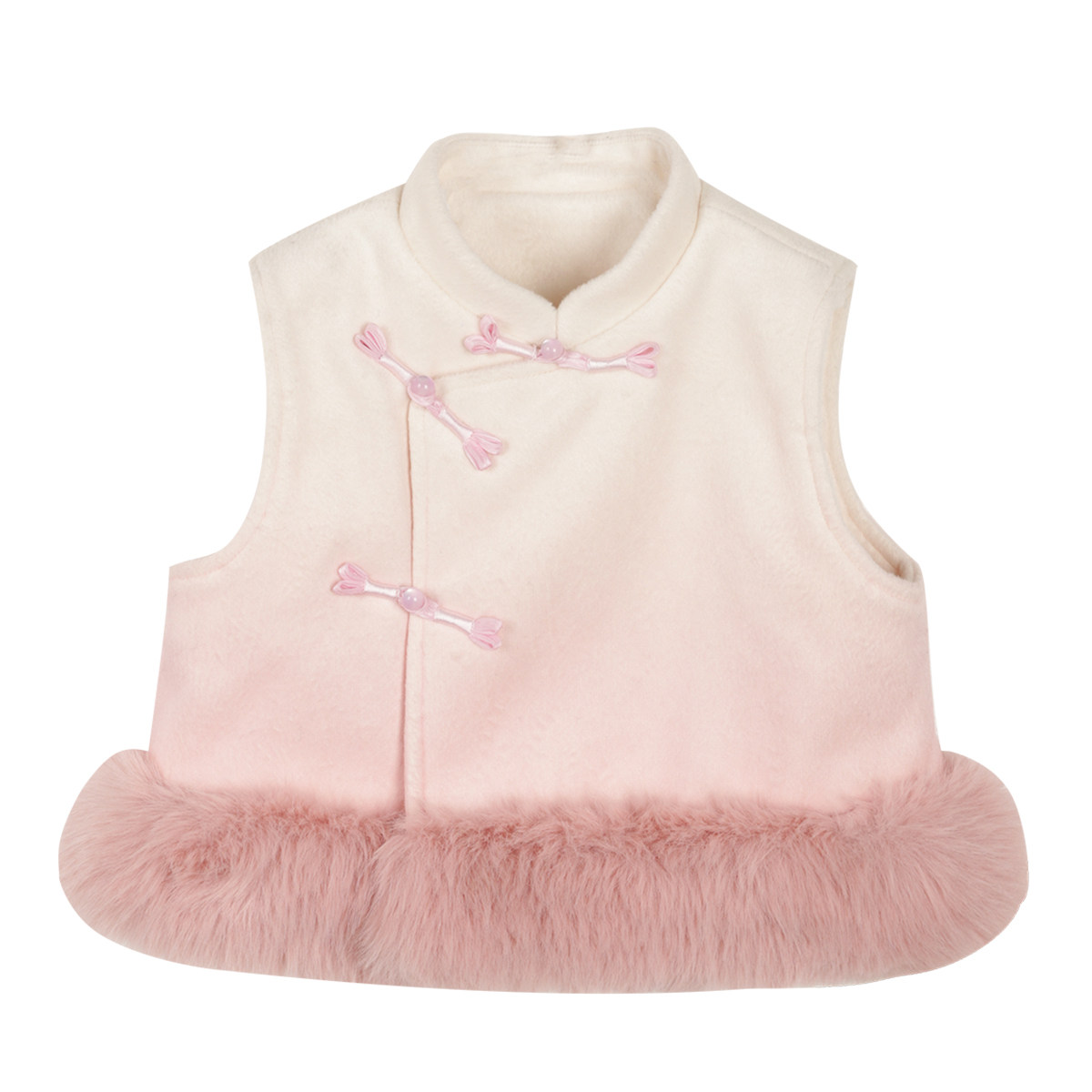 【東方】小O宝Okids童装女宝宝新中式马甲女毛呢2025新年拜年服,淘宝优惠券,粉丝福利购,淘宝优惠卷