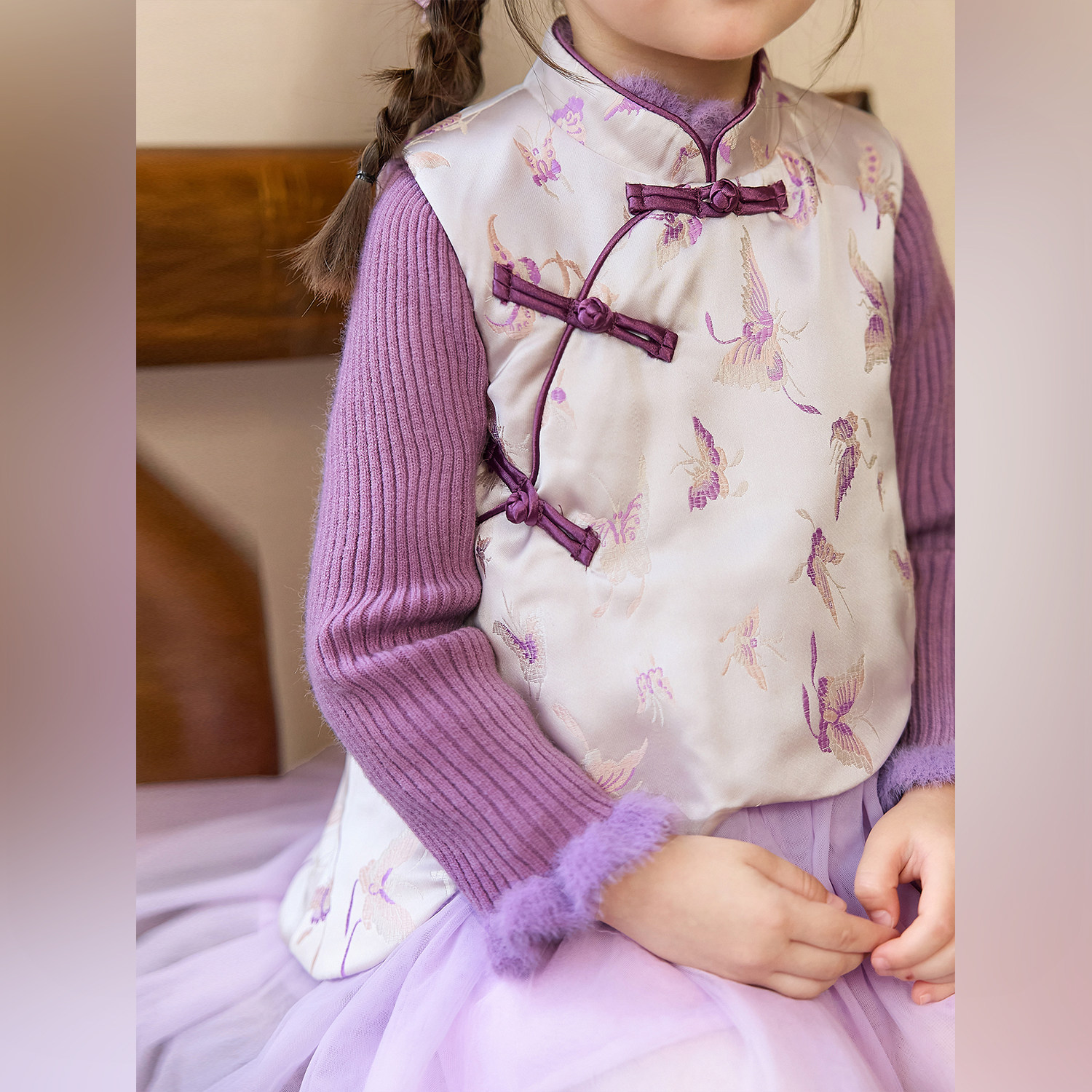 小O宝童装 宝宝新中式网纱连衣裙女2026新款女童国风过年服蓬蓬裙,淘宝优惠券,粉丝福利购,淘宝优惠卷