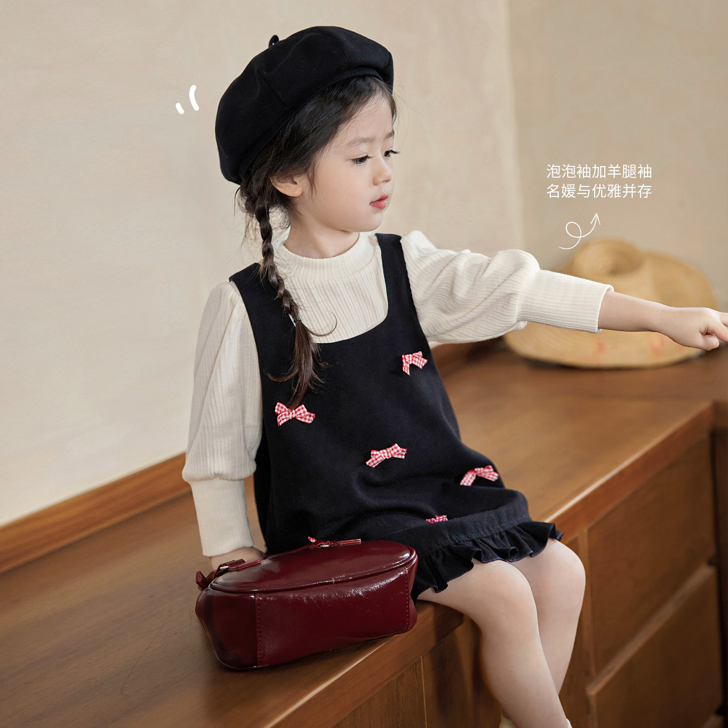 陈大猪小O宝Okids 宝宝蝴蝶结连衣裙女千金风春秋季婴儿公主裙,淘宝优惠券,粉丝福利购,淘宝优惠卷