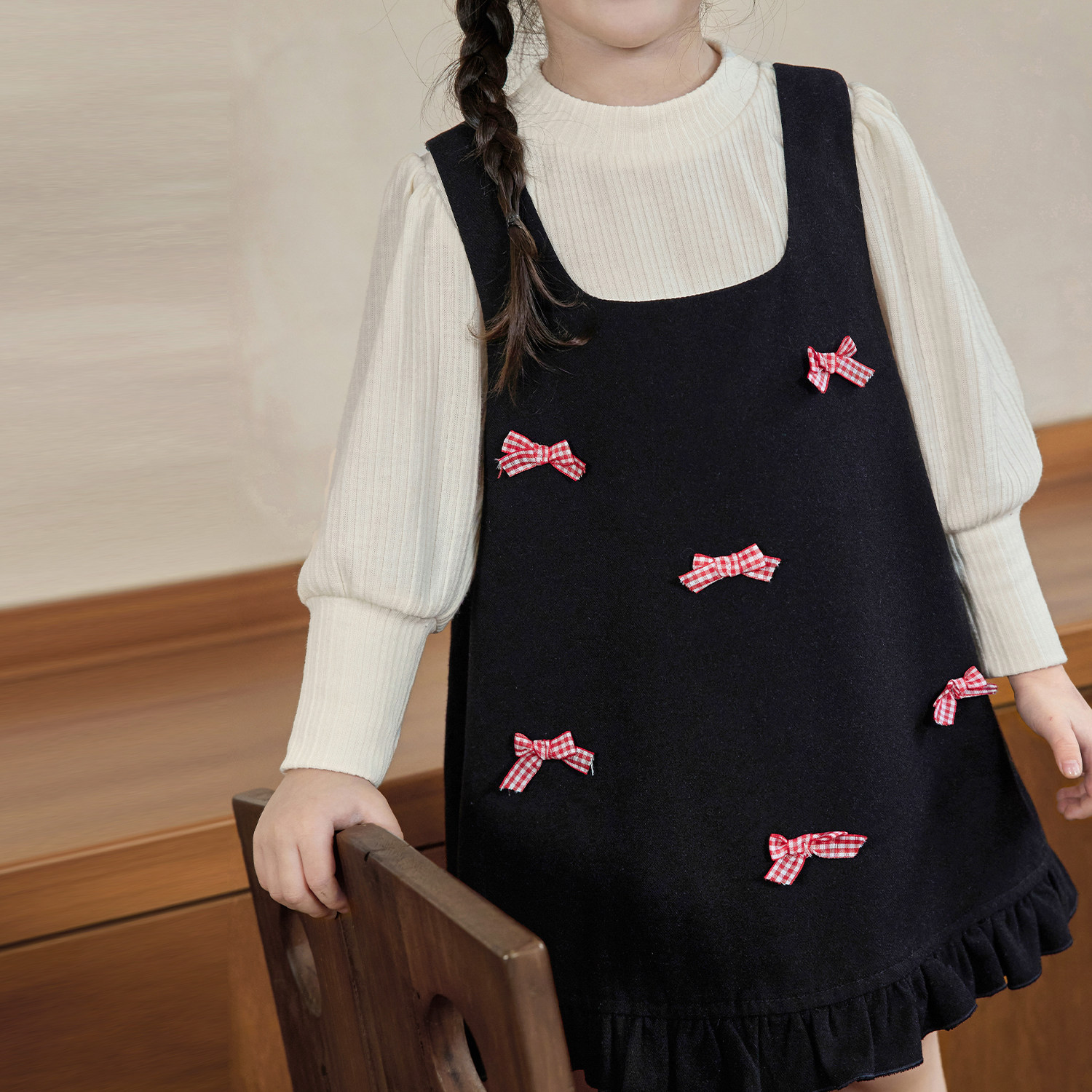 陈大猪小O宝Okids 宝宝蝴蝶结连衣裙女千金风春秋季婴儿公主裙,淘宝优惠券,粉丝福利购,淘宝优惠卷