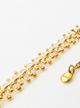 925银红串珠鞭炮手串合成红宝石