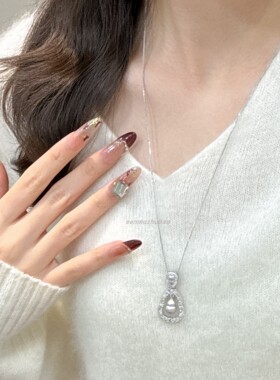 925纯银轻奢东方风新中式双面葫芦项链镶钻福禄吊坠国潮时尚复古