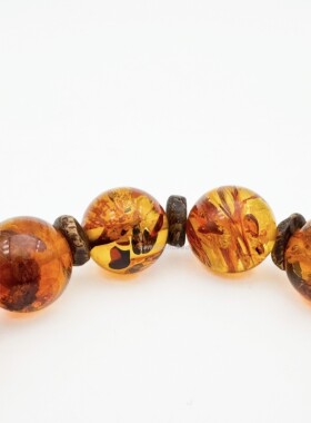 天然琥珀海南沉香弹力手串