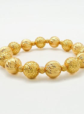 碎冰冰光面圆珠手链转运珠光珠