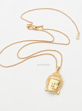 金佛头吊坠新中式国风转运轻珠宝