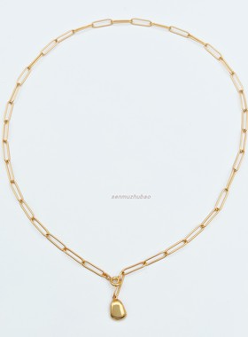 松本惠奈同款回形针锁骨链项链