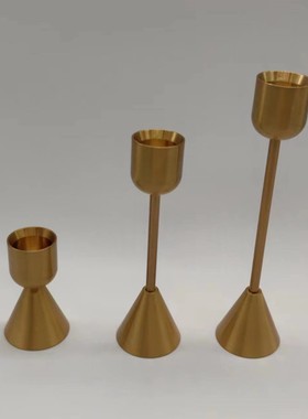 欧式小烛台摆件餐桌西晚金