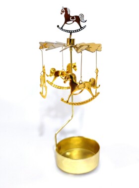 客厅创意旋转烛台走马灯氛围布置