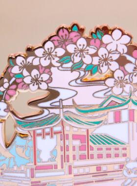 苏州金属冰箱贴拙政园手绘可滑动磁贴旅游文创纪念品周边伴手礼