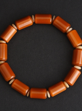 温文如玉红如玛瑙玉化串