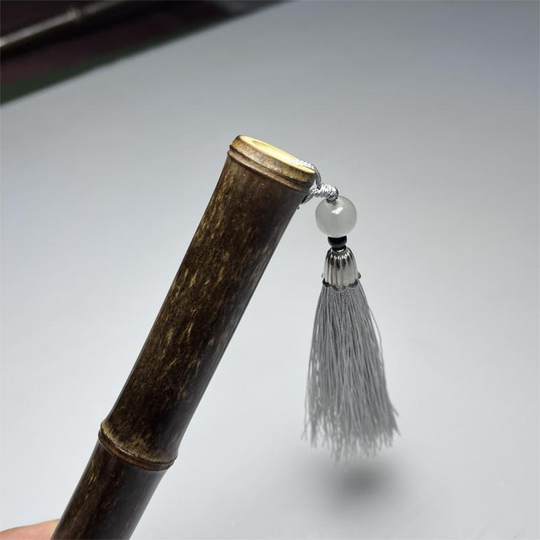 Yang Zi's same style purple bamboo handheld piece Wenwan bamboo handle plate solid bamboo handheld piece bamboo Yuzhu handle piece